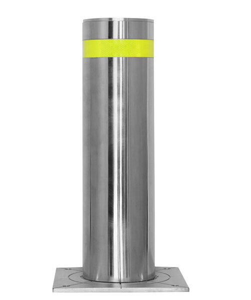 J Series Hydraulic Automatic Bollard 220V 316 Round Plate 219mm diameter, 8mm thickness, 600mm height abo...